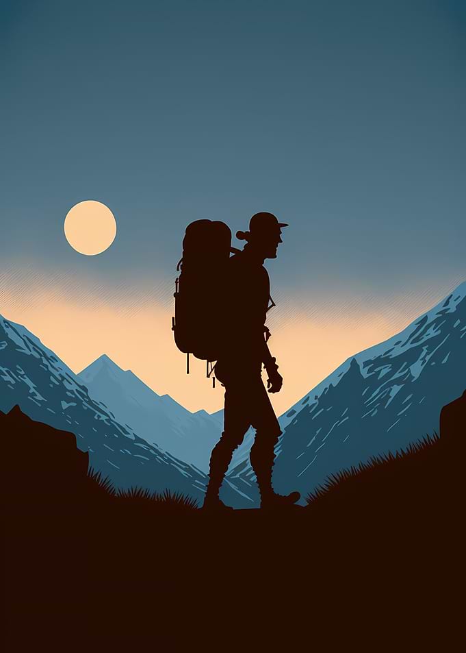 Mountain Hiker Man