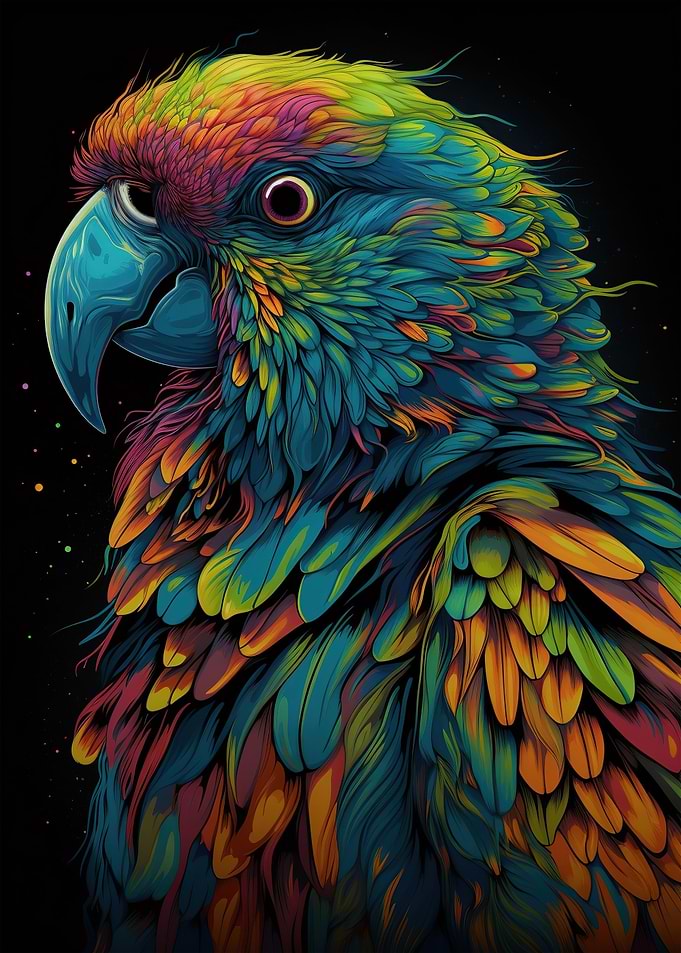Vibrant Visions A Parrot