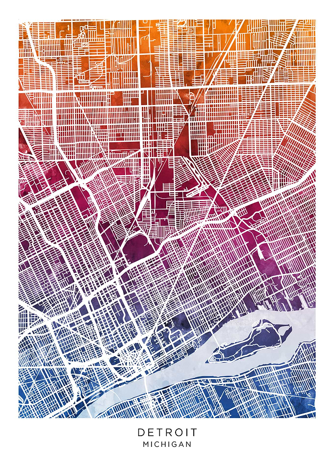Detroit Michigan Map