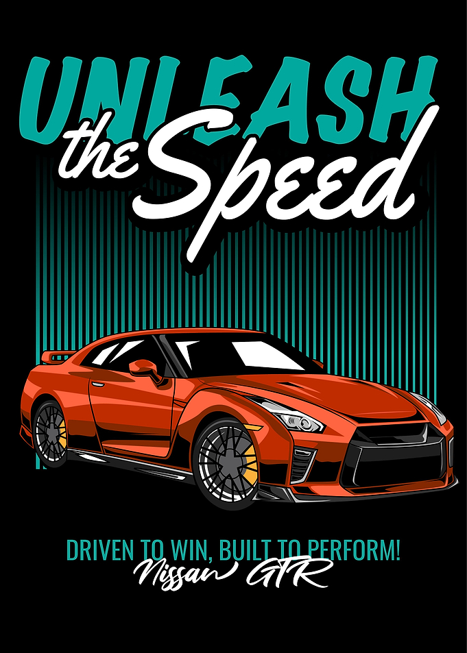 Red Sport Car Nissan GTR