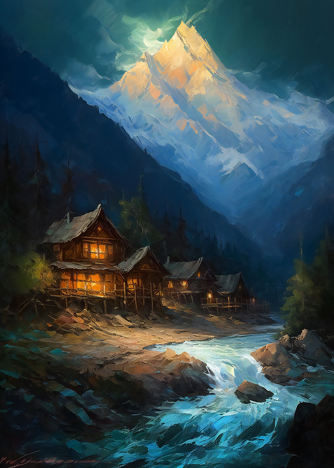 Village in the mountains