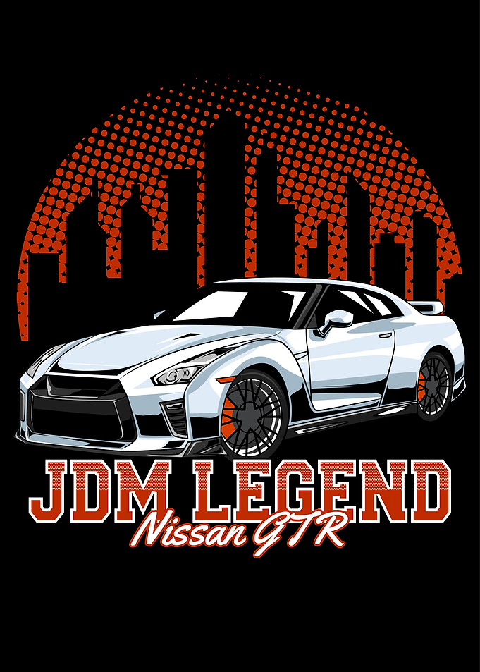 White Car Nissan GTR