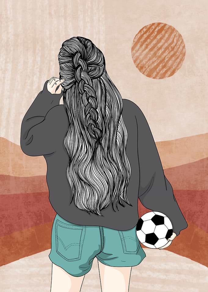 Long Hair Soccer Girl