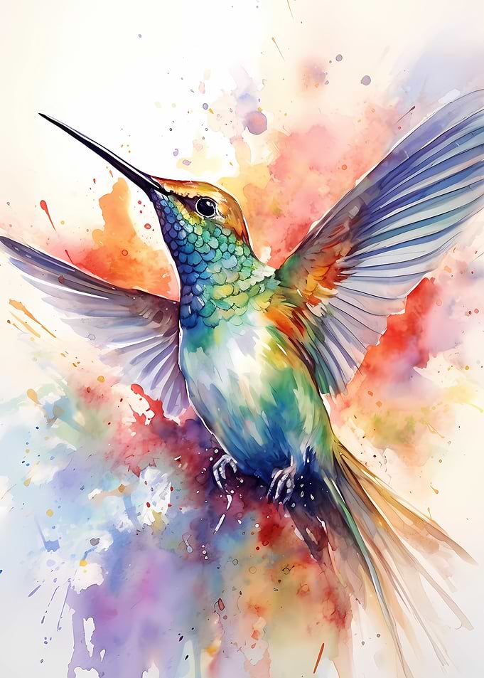 Hummingbird Watercolor