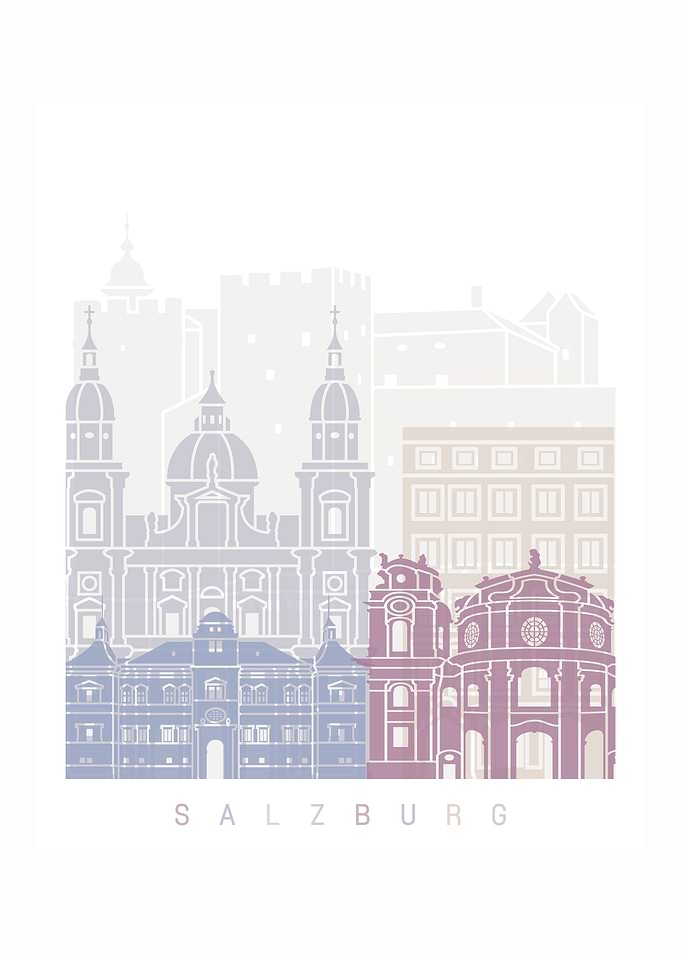 SALZBURG SKYLINE POSTER