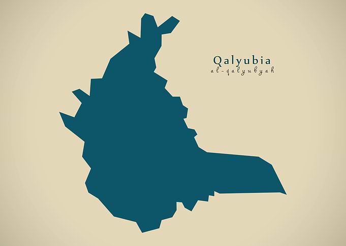 Qalyubia governorate map