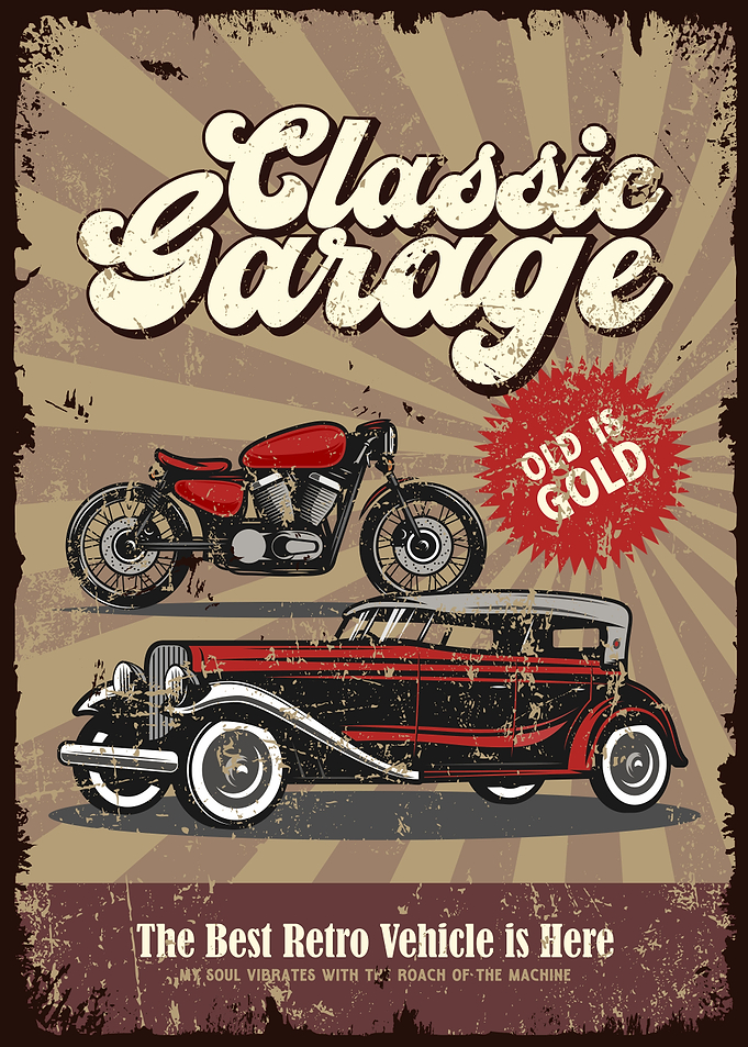 classic garage old is gold