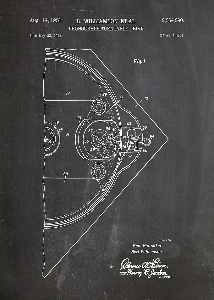turntable patent 1951
