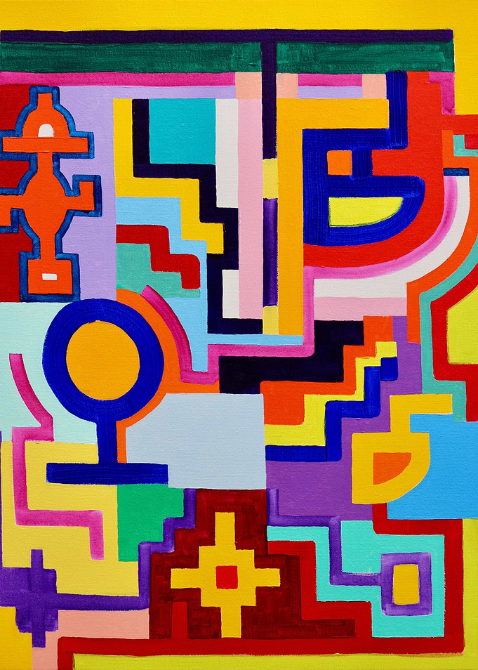 Aztec inspired abstract