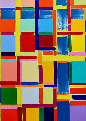 Vibrant abstract squares