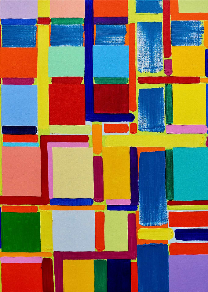 Vibrant abstract squares