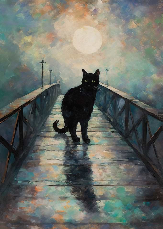 Streetwise Black Cat Art