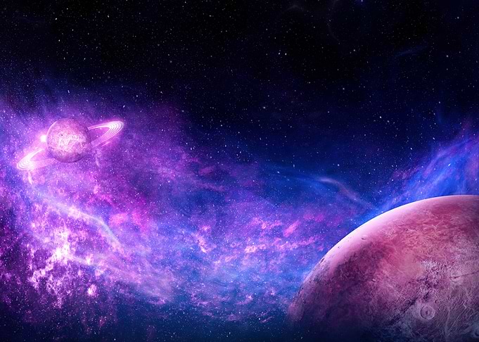 Vibrant purple Galaxy