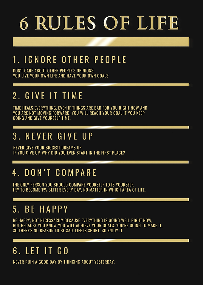 Motivational Rules of Life