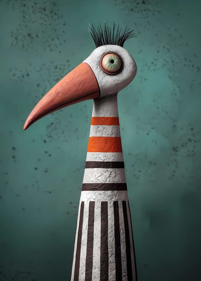 Blue Striped Bird