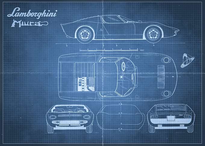 Lambo Miura Blueprint