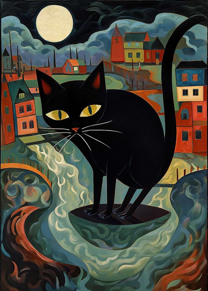 Urban Legend Black Cat Art
