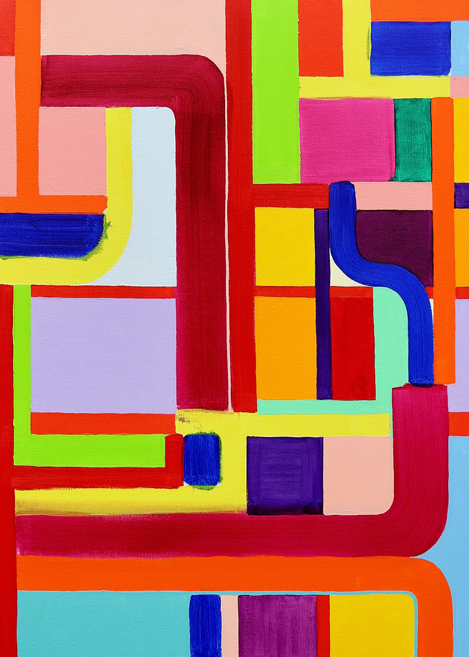 Funky abstract grid