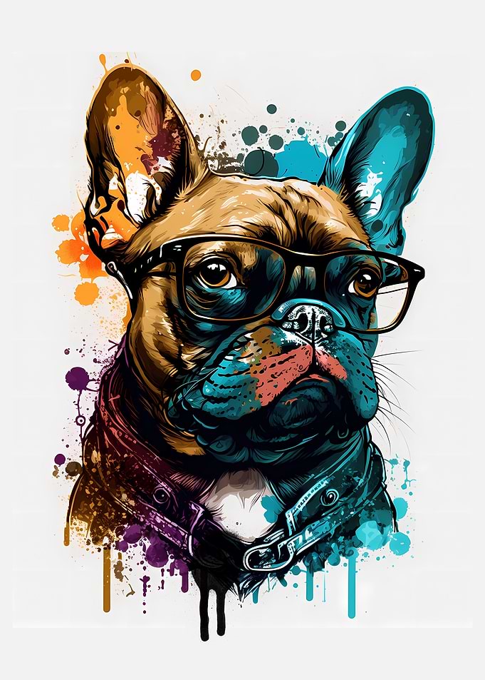 French Bulldog Painting