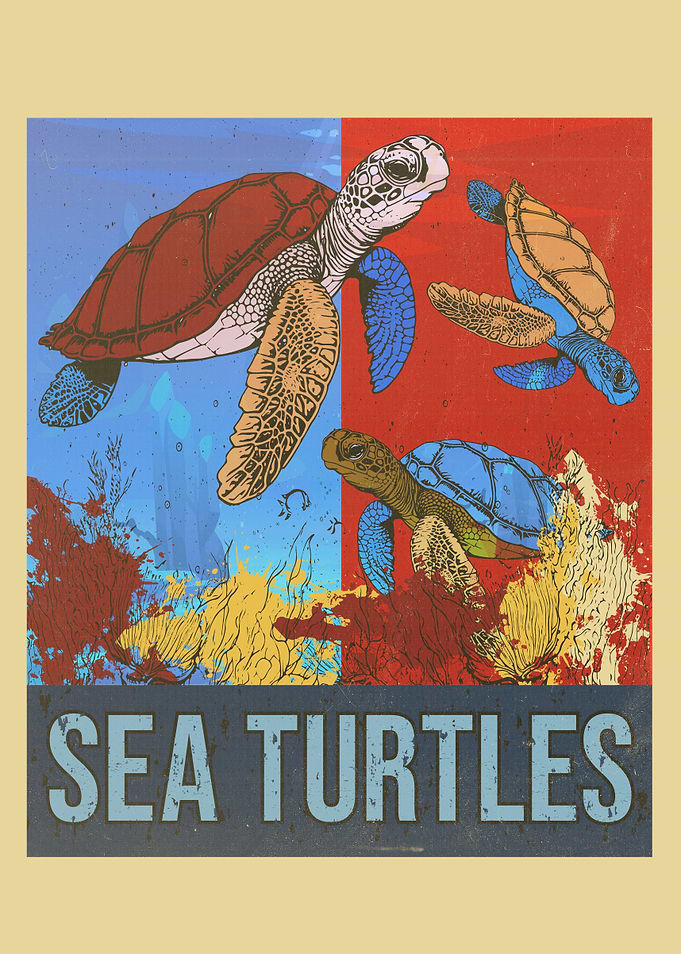 Retro Sea Turtles Gift