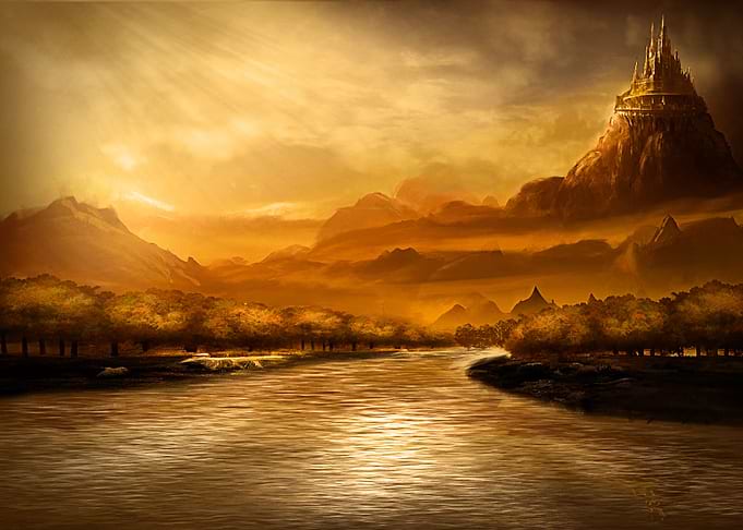 Golden Castle Landscape