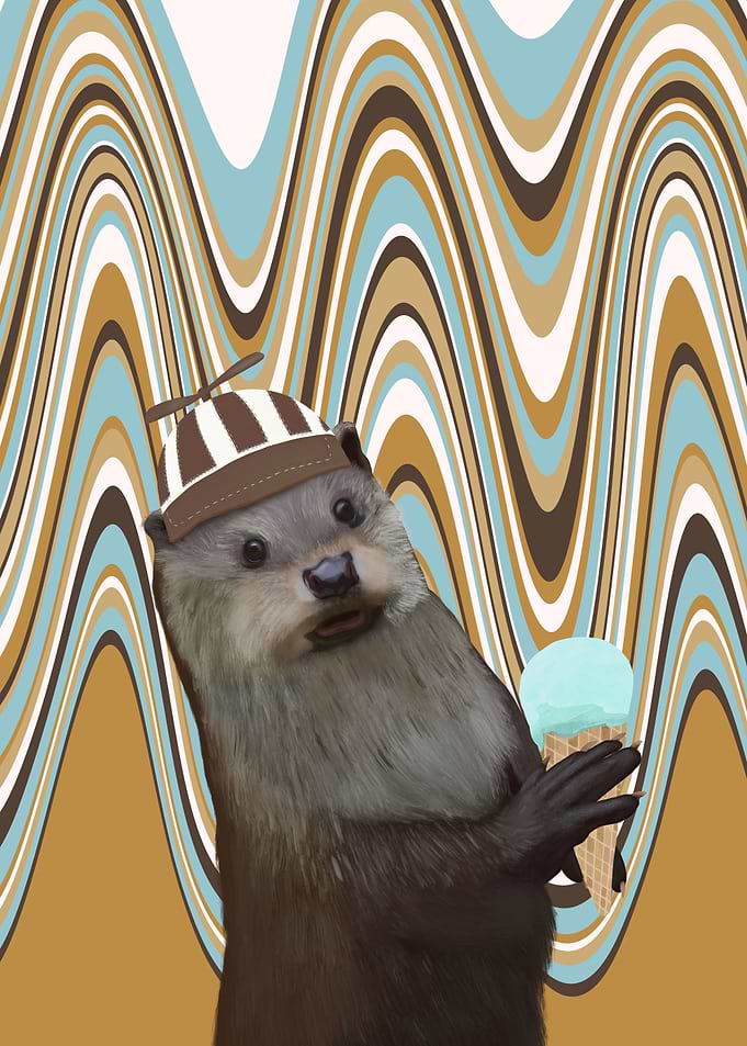 Otter With Ice cream