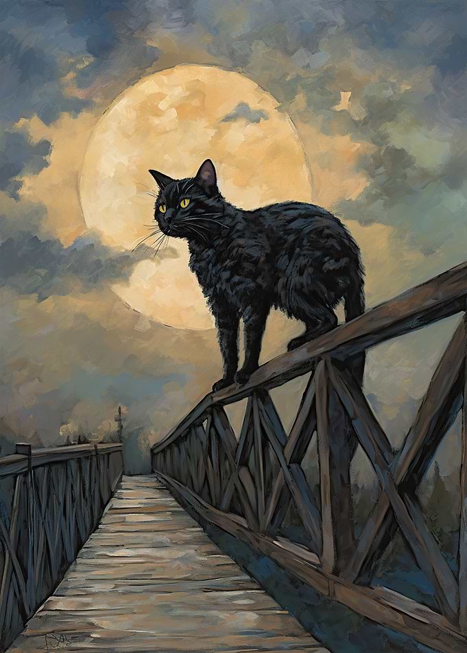 Black Magic Black Cat Art