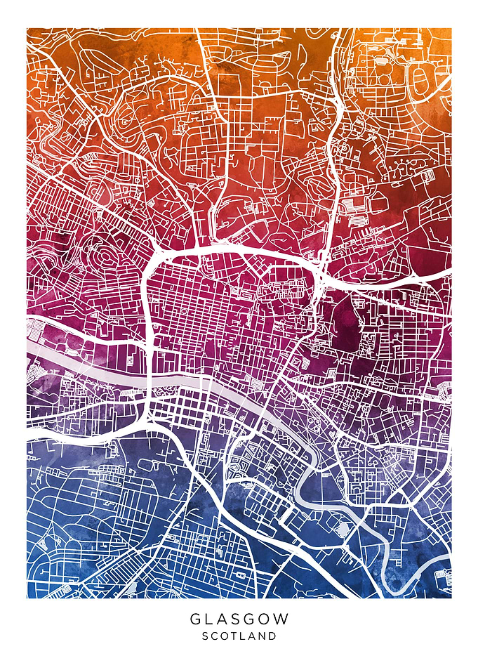 Glasgow Scotland Map