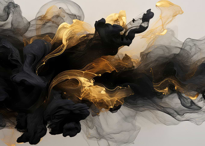 Abstract Wind Gold Black