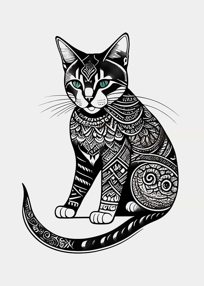 Kitsune Cat Tattoo