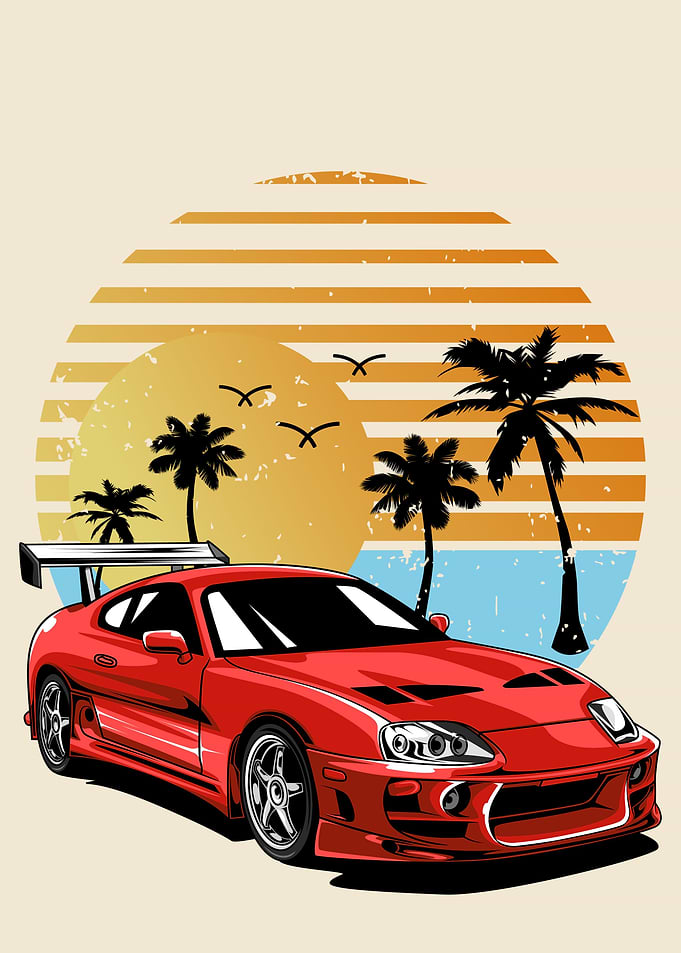 Red Car Summer Vibes
