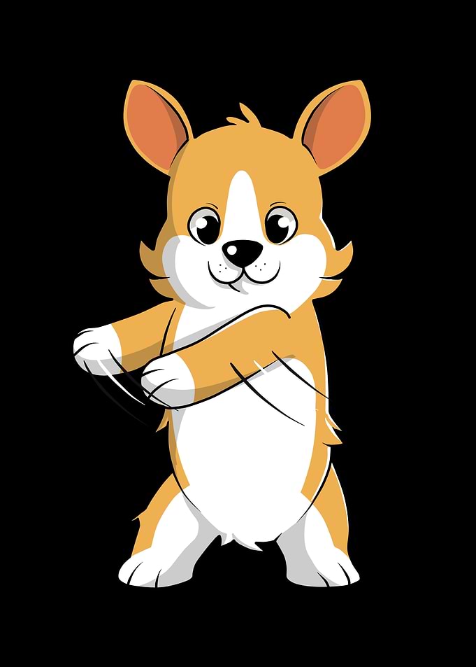 Corgi Flossing