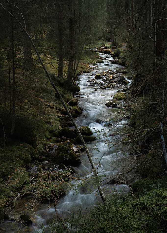 Flowing down the mountain