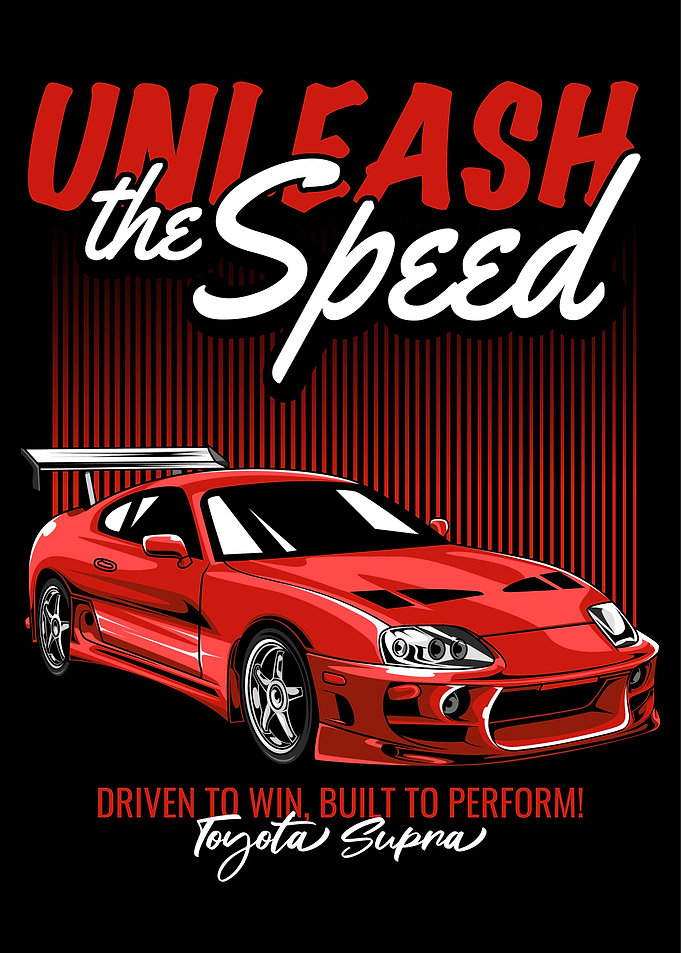 Speed Car Red Supra