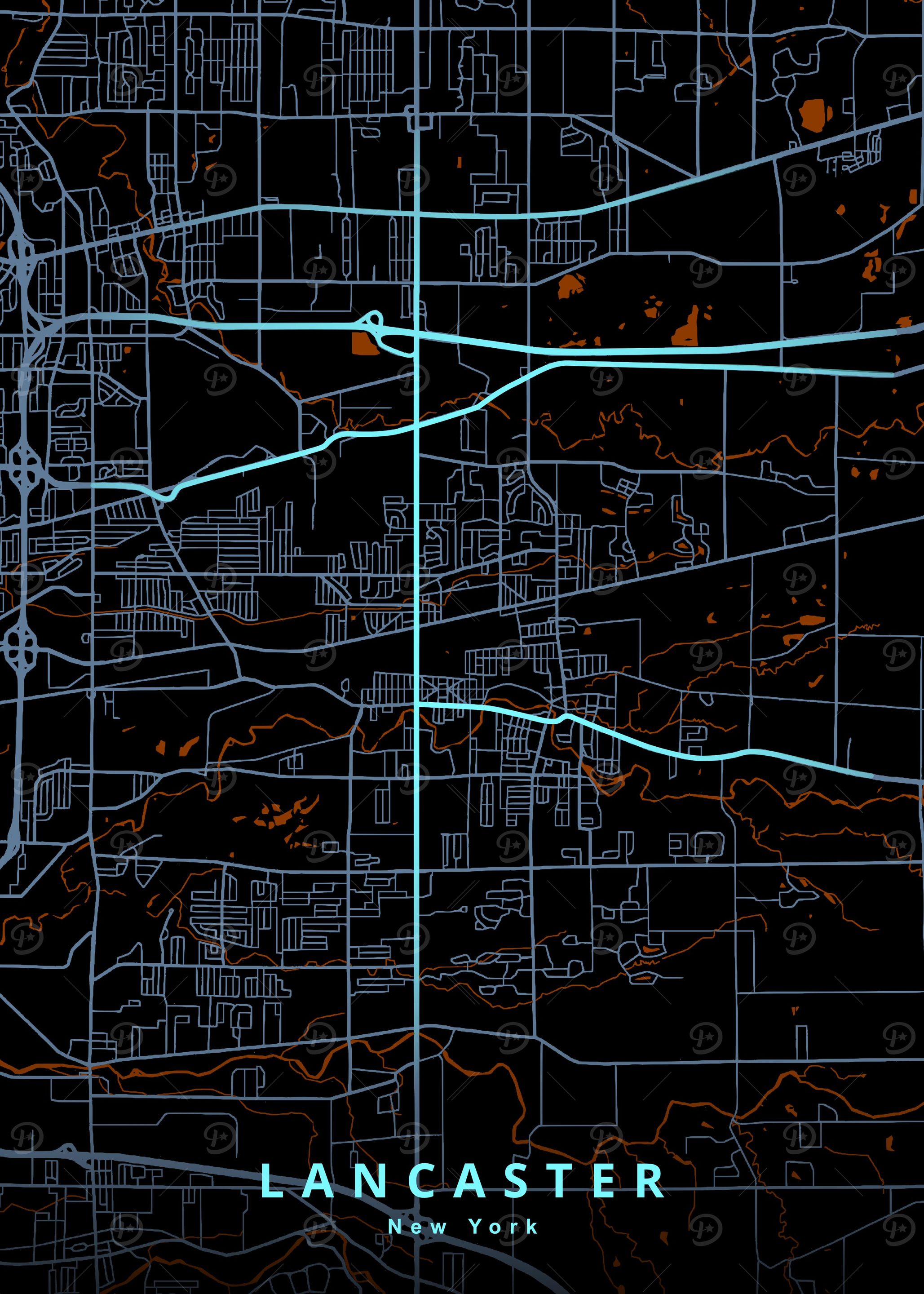 Lancaster NY Map