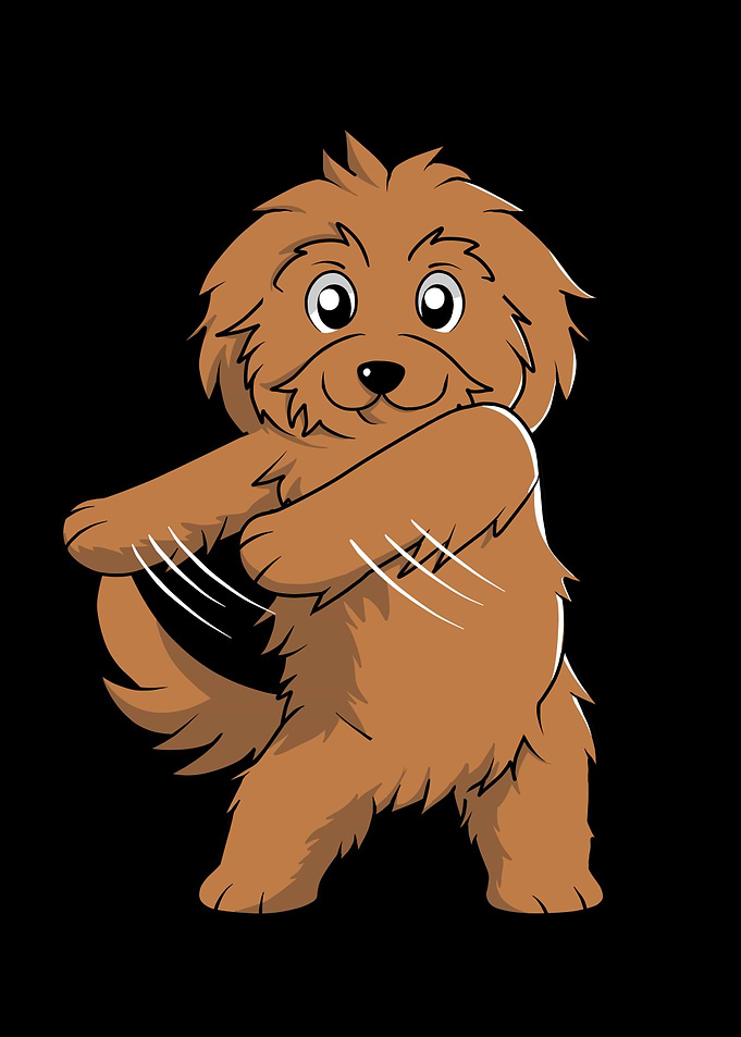 Goldendoodle Flossing