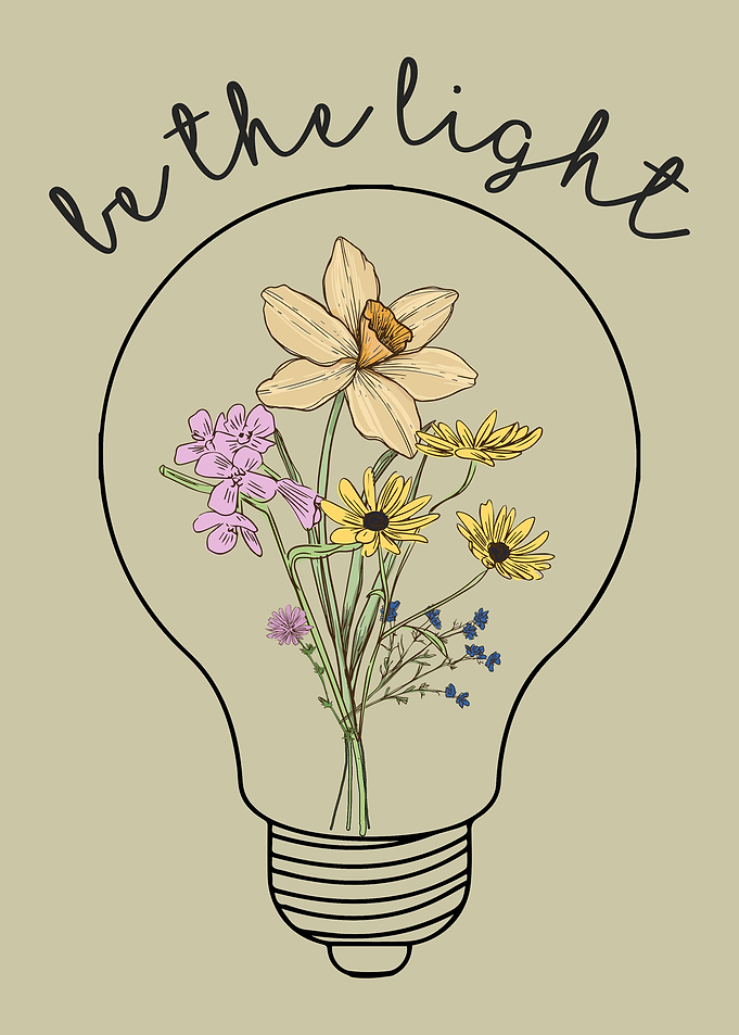 Lightbulb with Flowers