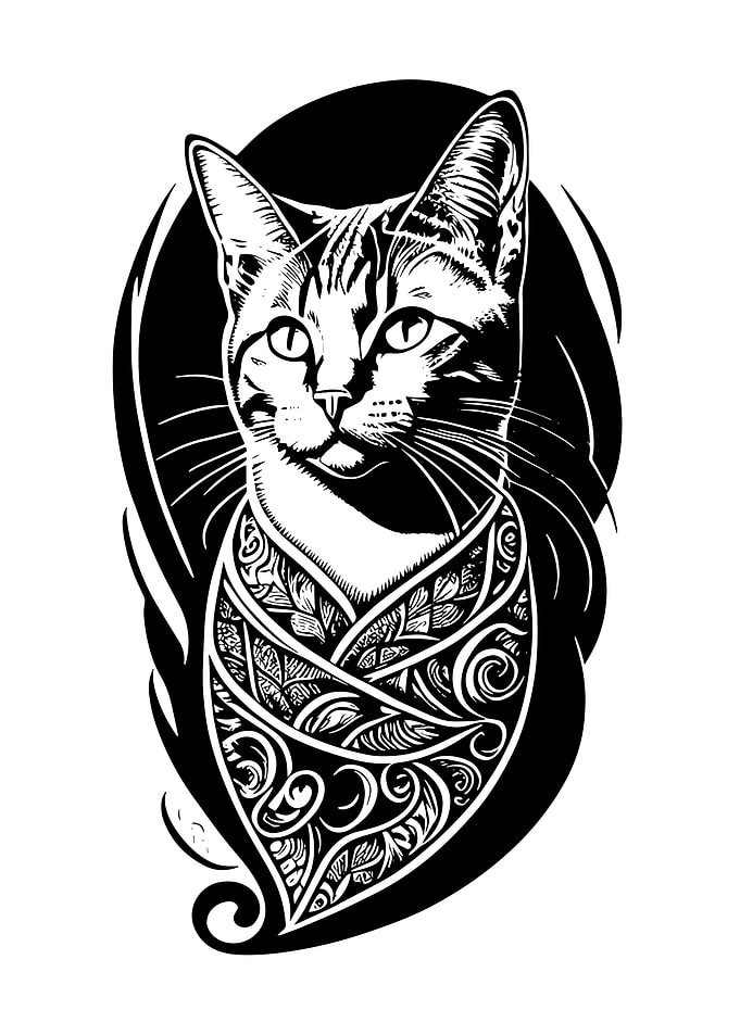 Kitsune Cat Tattoo