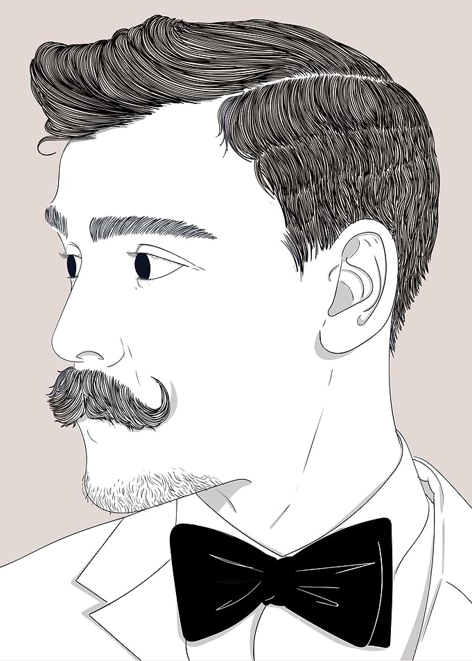 Cool Man at Party Poster