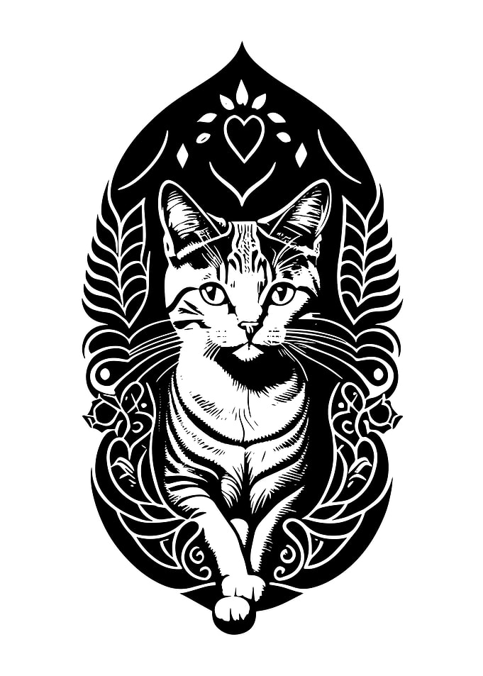 Kitsune Cat Tattoo