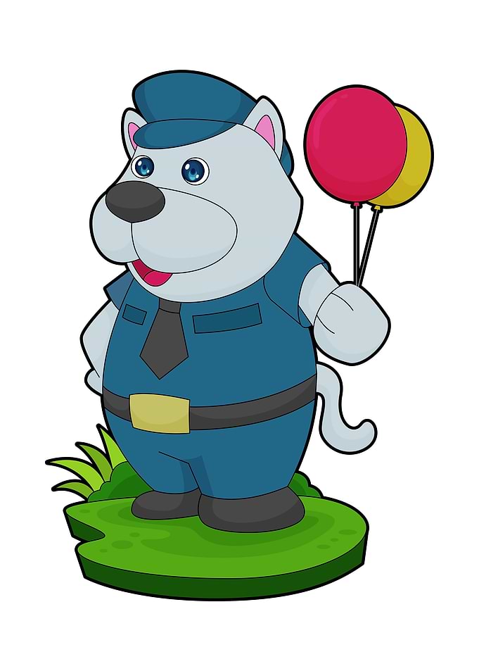 Dog Cop Balloon Police