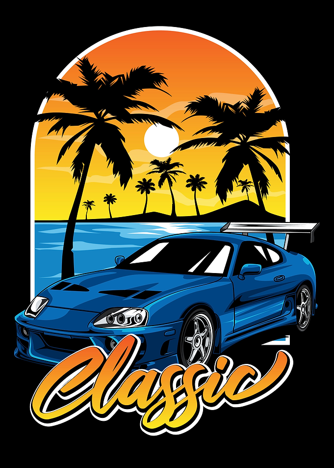 Classic Car in Retro Style