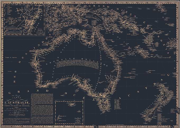 Australia vintage map