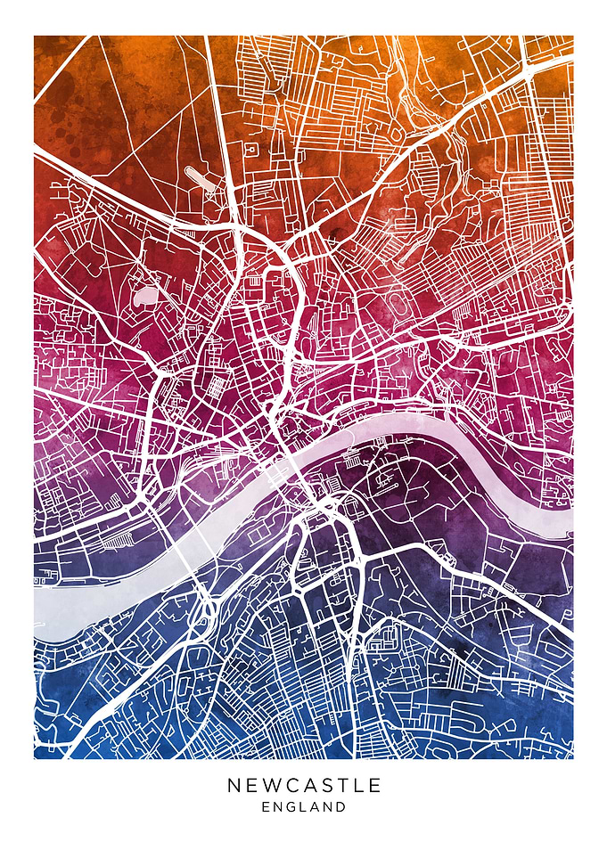 Newcastle England Map