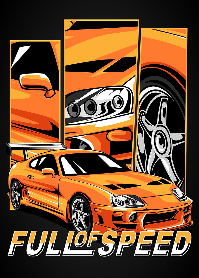 Orange Speed Car