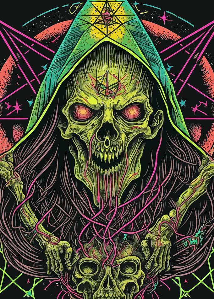 Psychedelic skeleton