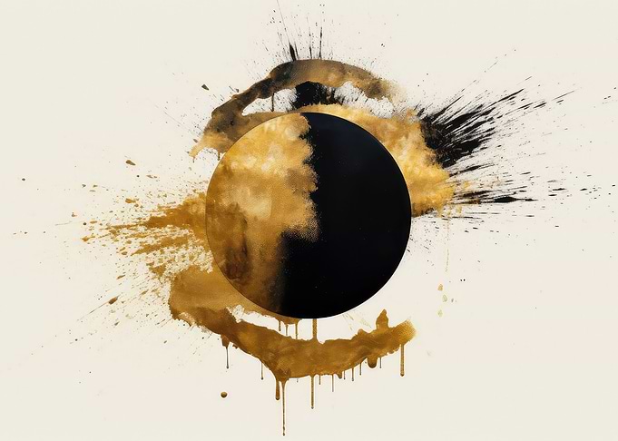 Black and Gold Abstract