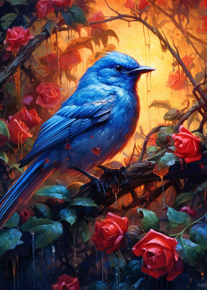 Blue Bird Red Rose