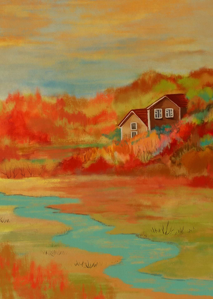 Colorful Sunset landscape