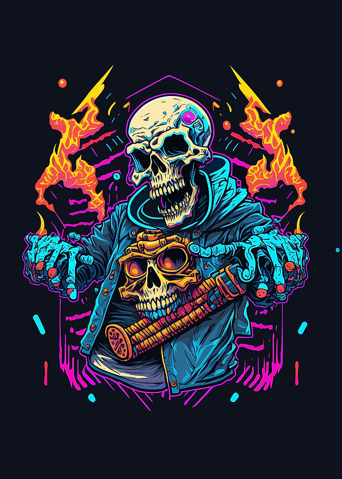 Psychedelic skeleton